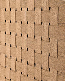 Biombo CORA de madera de teca reciclada y cuerda de papel 190 x 5 x 190 cm