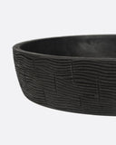 Bol IJEN de madera de teca reciclada Ø 24 cm x 5,5 cm de altura en color negro