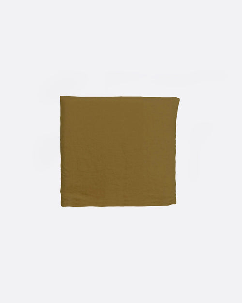 BEETHOVEN linen headboard 110 x 8 x 110 cm for 90 cm bed in mustard color