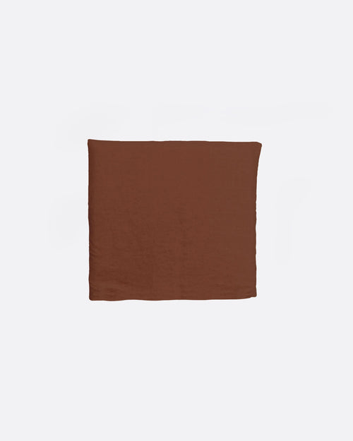 Tête de lit BEETHOVEN en lin 110 x 8 x 110 cm pour lit de 90 cm couleur terrecuite