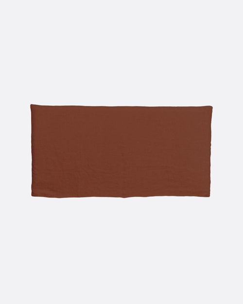 Tête de lit BEETHOVEN en lin 180 x 8 x 110 cm pour lit de 160 cm couleur terre cuite