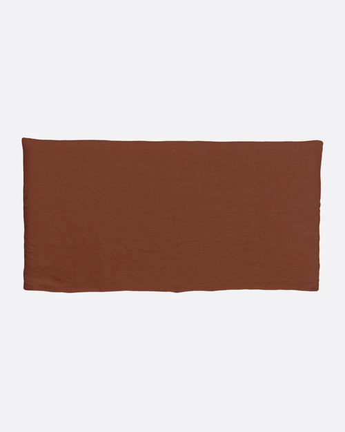 Tête de lit BEETHOVEN en lin 200 x 8 x 110 cm pour lit de 180 cm couleur terre cuite