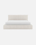 Cama BEETHOVEN para colchón 160 x 200 cm y funda de olefina reciclada en color blanco