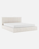 Cama BEETHOVEN para colchón 160 x 200 cm y funda de olefina reciclada en color blanco