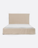 Cama BEETHOVEN para colchón 180 x 200 cm y funda de lino en color cross