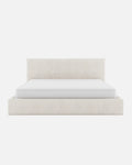 BEETHOVEN bed for mattress 180 x 200 cm with recycled olefin cover in white colour