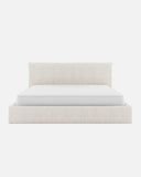Cama BEETHOVEN para colchón 180 x 200 cm y funda de olefina reciclada en color blanco