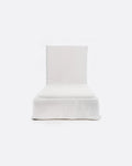 Lit BEETHOVEN pour matelas simple 90 x 200 cm et housse en lin blanc