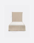 Lit BEETHOVEN pour matelas simple 90 x 200 cm et housse en lin cross