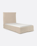 Cama BEETHOVEN para colchón individual 90 x 200 cm y funda de lino en color cross