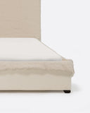 Cama BEETHOVEN para colchón individual 90 x 200 cm y funda de lino en color cross