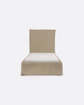 Lit BEETHOVEN pour matelas simple 90 x 200 cm et housse en lin naturel