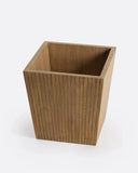 Cesta BALARI de madera de teca reciclada 25 x 25 x 33 cm en color natural