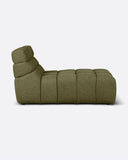 Chaise longue CHOPIN de olefina reciclada 93 x 145 x 78 cm en color musgo