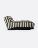 Chaise longue de exterior CACCINI 90 x 145 x 80 cm en color natural y gris oscuro (Charcoal)
