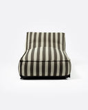 Chaise longue de exterior CACCINI 90 x 145 x 80 cm en color natural y gris oscuro (Charcoal)