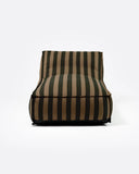 Chaise longue de exterior CACCINI 90 x 145 x 80 cm en color natural y verde oscuro (Sahara)