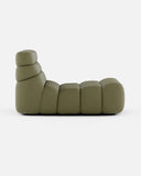 Chaise longue relax CHOPIN de olefina reciclada 65 x 135 x 76 cm en color musgo