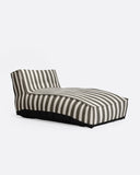 Chaise longue XL de exterior CACCINI 80 x 190 x 80 cm en color natural y gris oscuro (Charcoal)