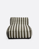 Chaise longue XL de exterior CACCINI 80 x 190 x 80 cm en color natural y gris oscuro (Charcoal)