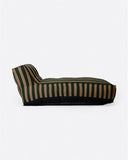 Chaise longue XL de exterior CACCINI 80 x 190 x 80 cm en color natural y verde oscuro (Sahara)