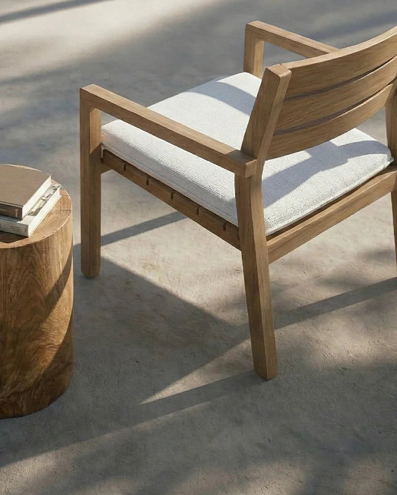 Outdoor cushion for GENESIS lounge chair 40 × 48 × 5 cm in ivory color ...