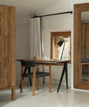 Escritorio LIKU de madera de teca reciclada y hierro 130 x 65 x 74 cm en color natural