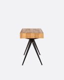 Escritorio MAJESTI de madera de teca reciclada y hierro 130 x 55 x 76 cm en color natural