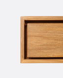 Escritorio MAJESTI de madera de teca reciclada y hierro 130 x 55 x 76 cm en color natural