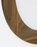 Espejo EROSI de madera de teca reciclada Ø 130 cm x 4 cm de grosor
