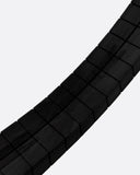 Espejo KOBE de madera de teca reciclada Ø 180 x 9 cm de altura en color negro