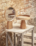 Espejo MOMI de madera de teca reciclada 23 x 6 x 35 cm