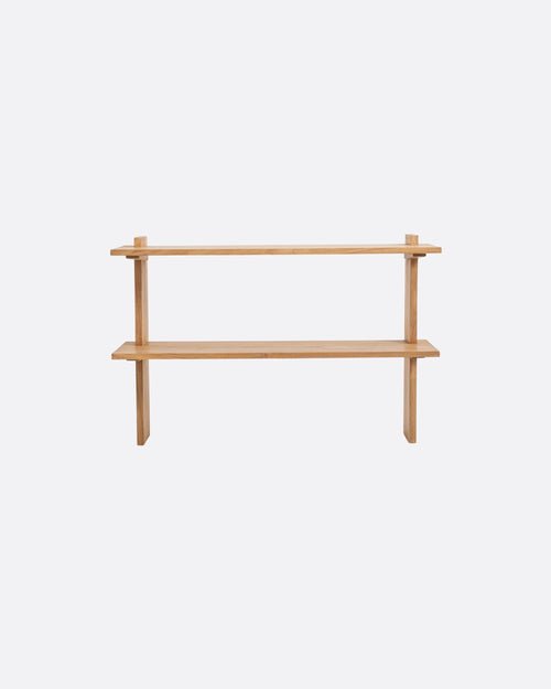 ELARA wall shelf in teak wood 86 x 30 x 58 cm