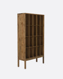 Estantería EROSI de madera de teca reciclada 100 x 37 x 180 cm en color natural