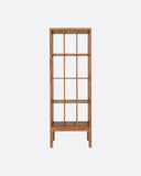 Estantería EROSI de madera de teca reciclada 60 x 37 x 180 cm en color natural