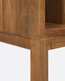 Estantería EROSI de madera de teca reciclada 60 x 37 x 180 cm en color natural