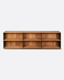 Estantería GEOX de madera de teca reciclada y hierro 240 x 37 x 72 cm