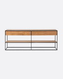 Estantería ONETWO de madera de teca reciclada y hierro 180 x 37 x 70 cm