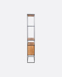 Estantería ONETWO de madera de teca reciclada y hierro 60 x 30 x 195 cm