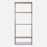 Estantería ONETWO de madera de teca reciclada y hierro 80 x 30 x 195 cm