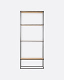 Estantería ONETWO de madera de teca reciclada y hierro 80 x 30 x 195 cm