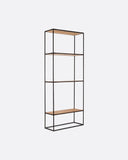 Estantería ONETWO de madera de teca reciclada y hierro 80 x 30 x 195 cm