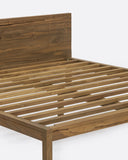 Estructura de cama EROSI de madera de teca reciclada 190 x 210 x 79 cm para colchón 180 x 200 cm