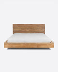 Cadre de lit NORI en bois de teck recyclé 180 x 223 x 90 cm pour matelas 160 x 200 cm