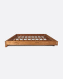 Estructura de cama SOLID de madera de teca reciclada 200 x 218 x 26 cm para colchón de 180 x 200 cm