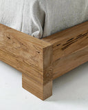 Estructura de cama SOLID de madera de teca reciclada 200 x 218 x 26 cm para colchón de 180 x 200 cm