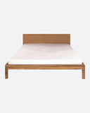 Estructura de cama TAROK de madera de teca reciclada y cuerda de papel 190 x 210 x 79 cm para colchón de 180 x 200 cm
