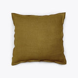 Housse de coussin KAURA en lin 50 x 50 cm en moutarde