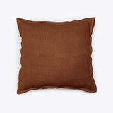 Housse de coussin KAURA en lin 50 x 50 cm en terre cuite