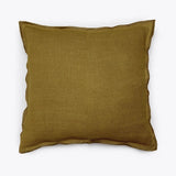 Housse de coussin KAURA en lin 60 x 60 cm en moutarde